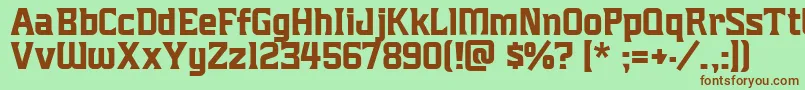 Mightymightyfriars-fontti – ruskeat fontit vihreällä taustalla