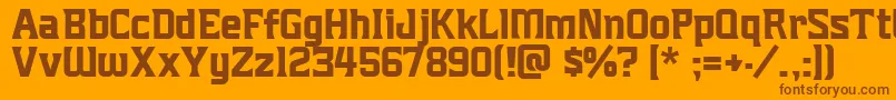 Mightymightyfriars Font – Brown Fonts on Orange Background