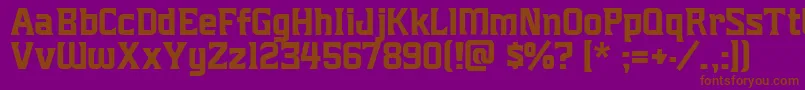 Шрифт Mightymightyfriars – коричневые шрифты на фиолетовом фоне