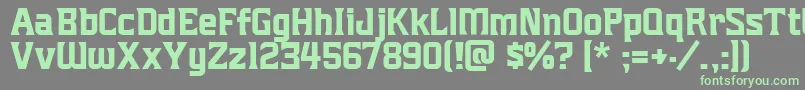 Mightymightyfriars Font – Green Fonts on Gray Background