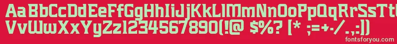 Mightymightyfriars Font – Green Fonts on Red Background