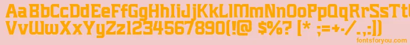 Mightymightyfriars Font – Orange Fonts on Pink Background