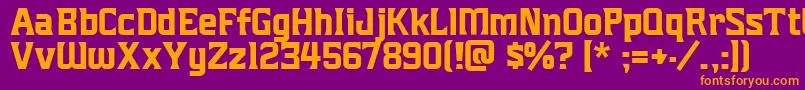 Mightymightyfriars Font – Orange Fonts on Purple Background