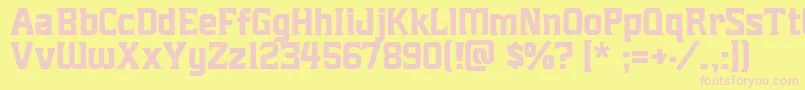 Mightymightyfriars Font – Pink Fonts on Yellow Background