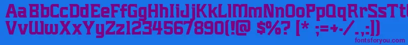 Mightymightyfriars Font – Purple Fonts on Blue Background