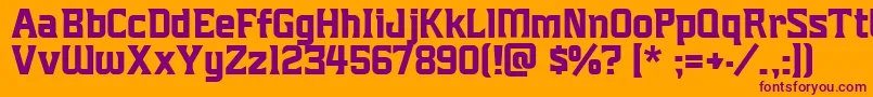 Mightymightyfriars Font – Purple Fonts on Orange Background