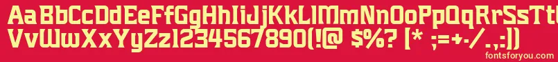Mightymightyfriars Font – Yellow Fonts on Red Background