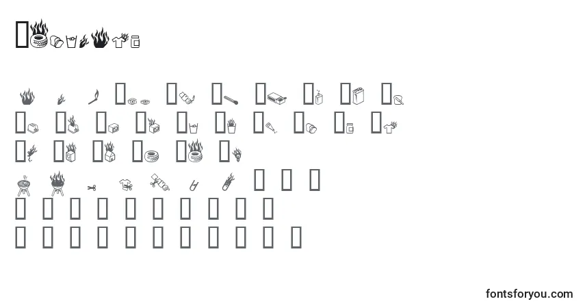 Pyrobats-fontti – aakkoset, numerot, erikoismerkit