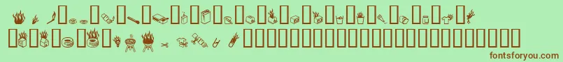 Pyrobats Font – Brown Fonts on Green Background