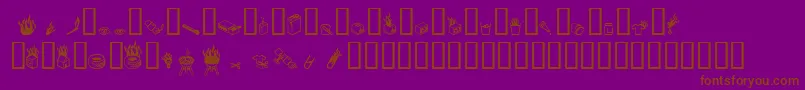 Pyrobats Font – Brown Fonts on Purple Background