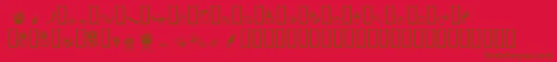 Pyrobats Font – Brown Fonts on Red Background