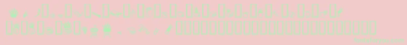 Pyrobats Font – Green Fonts on Pink Background