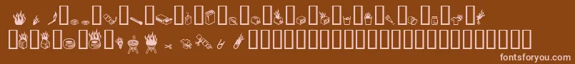 Pyrobats Font – Pink Fonts on Brown Background