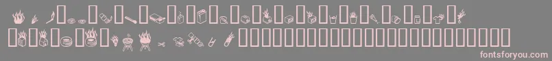 Pyrobats Font – Pink Fonts on Gray Background