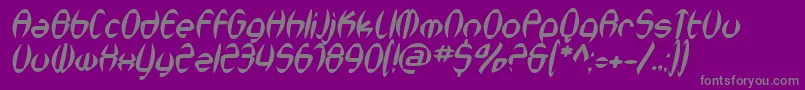 SfSynthonicPopOblique Font – Gray Fonts on Purple Background