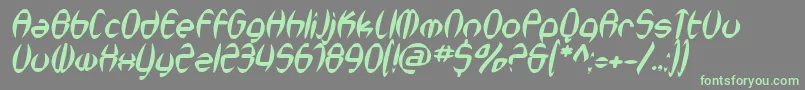 SfSynthonicPopOblique Font – Green Fonts on Gray Background