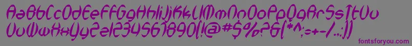SfSynthonicPopOblique Font – Purple Fonts on Gray Background