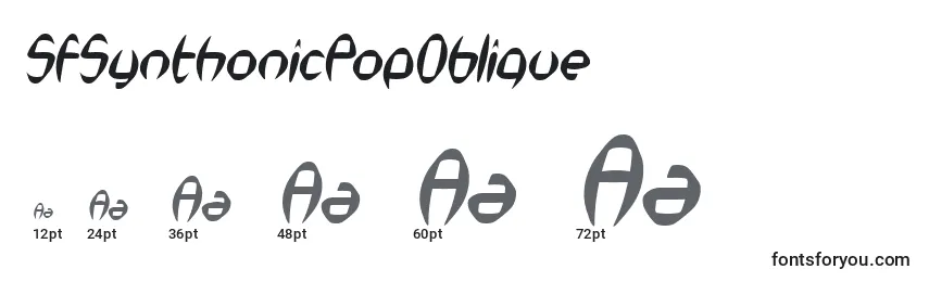 SfSynthonicPopOblique Font Sizes