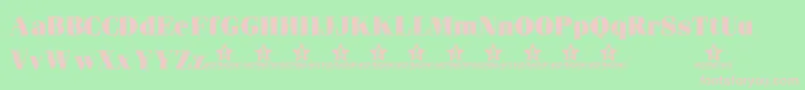 Heart ffy Font – Pink Fonts on Green Background