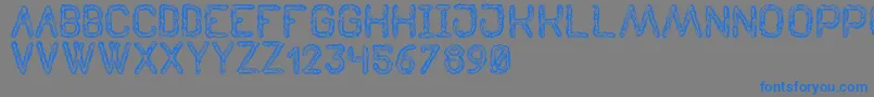 TenebrousSt Font – Blue Fonts on Gray Background