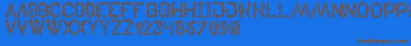 TenebrousSt Font – Brown Fonts on Blue Background