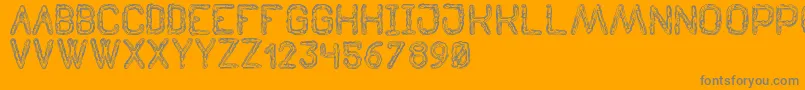 TenebrousSt Font – Gray Fonts on Orange Background