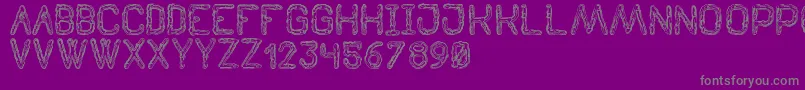 TenebrousSt Font – Gray Fonts on Purple Background