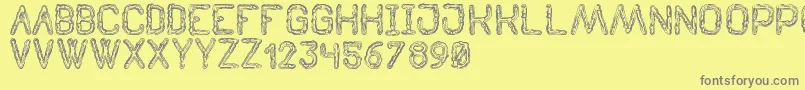 TenebrousSt Font – Gray Fonts on Yellow Background