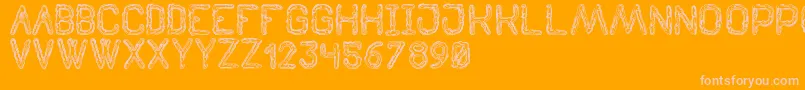 TenebrousSt Font – Pink Fonts on Orange Background