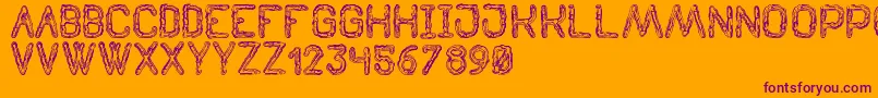 TenebrousSt Font – Purple Fonts on Orange Background