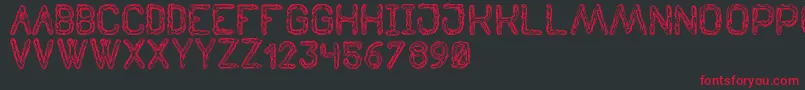 TenebrousSt Font – Red Fonts on Black Background