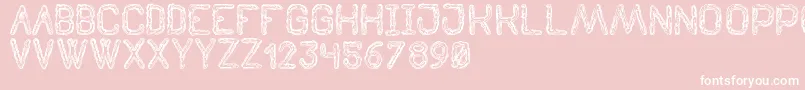 TenebrousSt Font – White Fonts on Pink Background