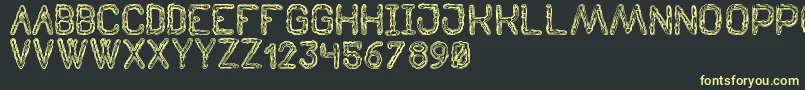 TenebrousSt Font – Yellow Fonts on Black Background