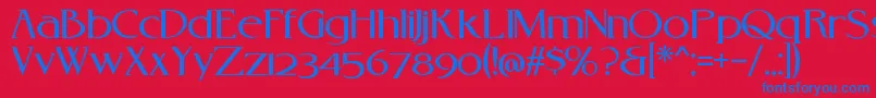 Rebelredux Font – Blue Fonts on Red Background