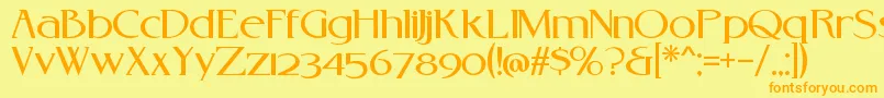 Rebelredux Font – Orange Fonts on Yellow Background