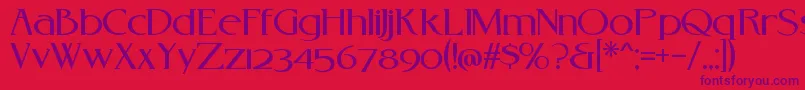 Rebelredux Font – Purple Fonts on Red Background