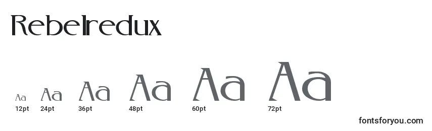Размеры шрифта Rebelredux