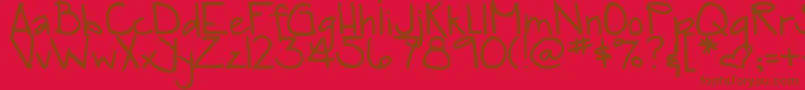 DjbTia Font – Brown Fonts on Red Background