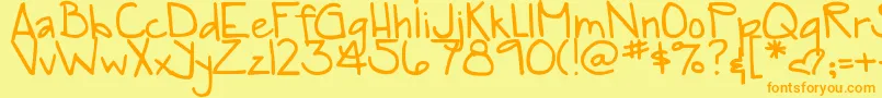 Más sobre la fuente DjbTia fuente DjbTia – Fuentes Naranjas Sobre Fondo Amarillo