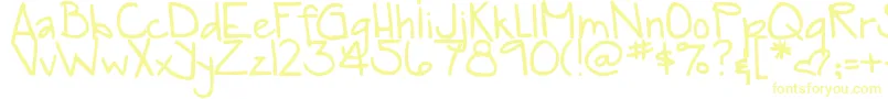Шрифт DjbTia – жёлтые шрифты