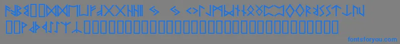 フォントPr ffy – 灰色の背景に青い文字