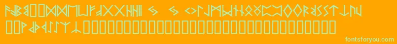 Pr ffy Font – Green Fonts on Orange Background