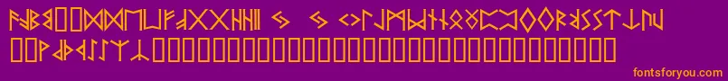Pr ffy Font – Orange Fonts on Purple Background
