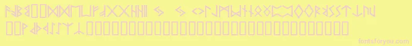 Шрифт Pr ffy – розовые шрифты на жёлтом фоне