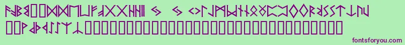 Pr ffy Font – Purple Fonts on Green Background