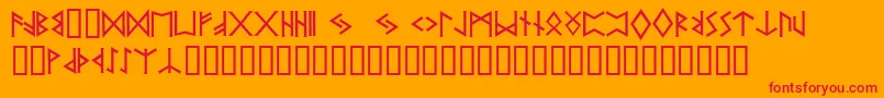Pr ffy Font – Red Fonts on Orange Background