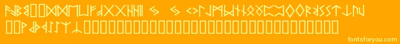 Pr ffy Font – Yellow Fonts on Orange Background