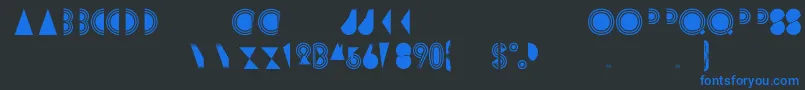 Newton2 Font – Blue Fonts on Black Background