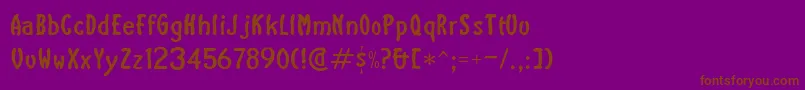 Santabarbarastreets Font – Brown Fonts on Purple Background