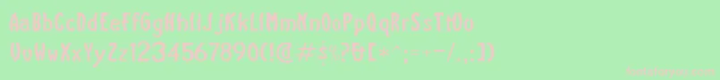 Santabarbarastreets Font – Pink Fonts on Green Background